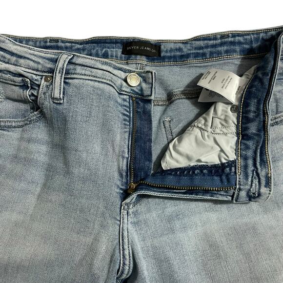 Silver Jeans Womens Jeans Size 33 Most Wanted Stright Mid Rise Light Wash Denim - Picture 3 of 12
